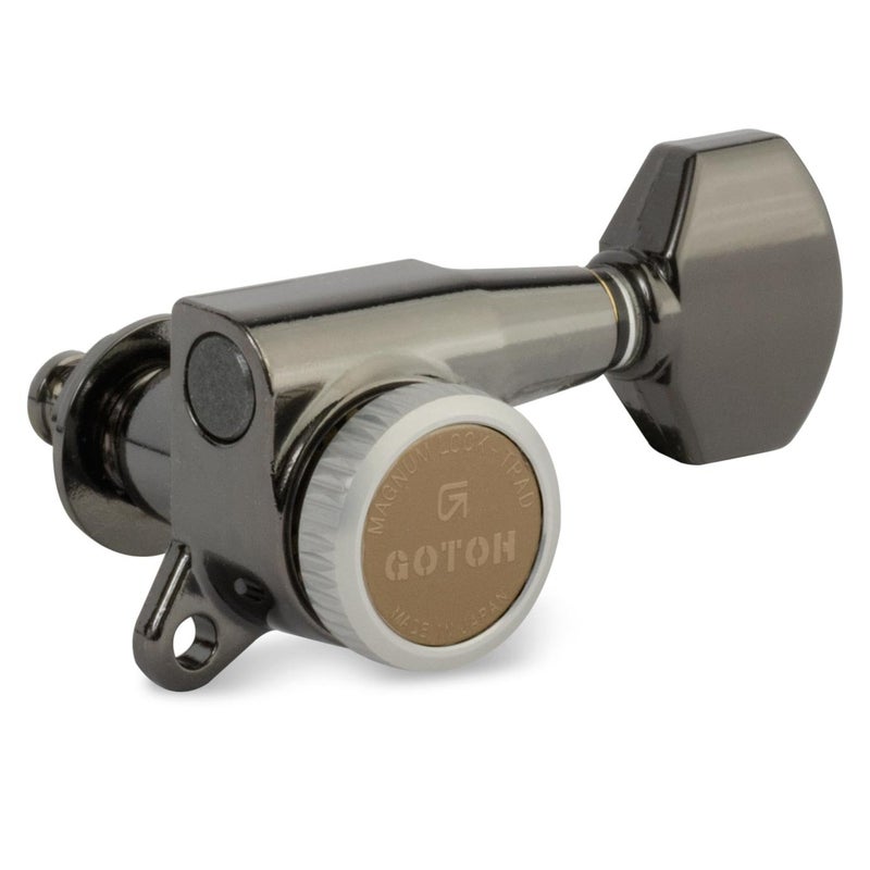 Gotoh Magnum Lock-Trad 6-In-Line Guitar Tuners, Cosmo Black - Image 2